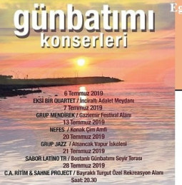 İzmir Günbatımı Konserleri Temmuz Programı 2019