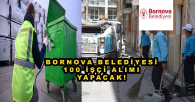 Bornova Belediyesi 100 Kadrolu İşçi Alımı Yapacak!