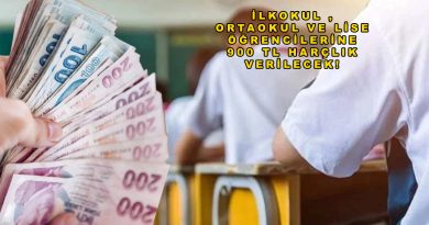 İlkokul, Ortaokul ve Lise Öğrencilerine 900 TL Harçlık Verilecek!