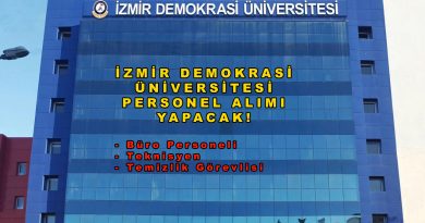 İzmir Demokrasi Üniversitesi Personel Alımı Yapacak! 2026 İzmir Demokrasi Üniversitesi Personel Alımı Yapacak! 2026
