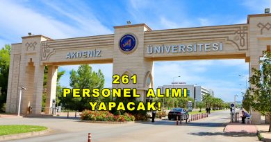 Akdeniz Üniversitesi 261 Personel Alımı Yapacak!