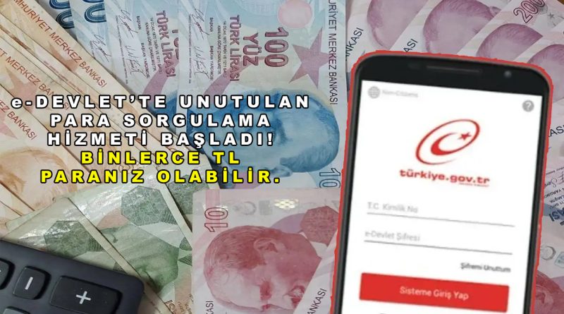e-Devlet’te Unutulan Para Sorgulama Hizmeti Başladı! Binlerce TL Paranız Olabilir