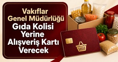 Vakıflar Genel Müdürlüğü Gıda Kolisi Yerine Alışveriş Kartı Verecek!