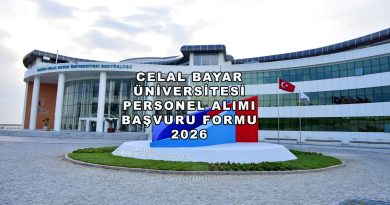 Celal Bayar Üniversitesi Personel Alımı Başvuru Formu 2026