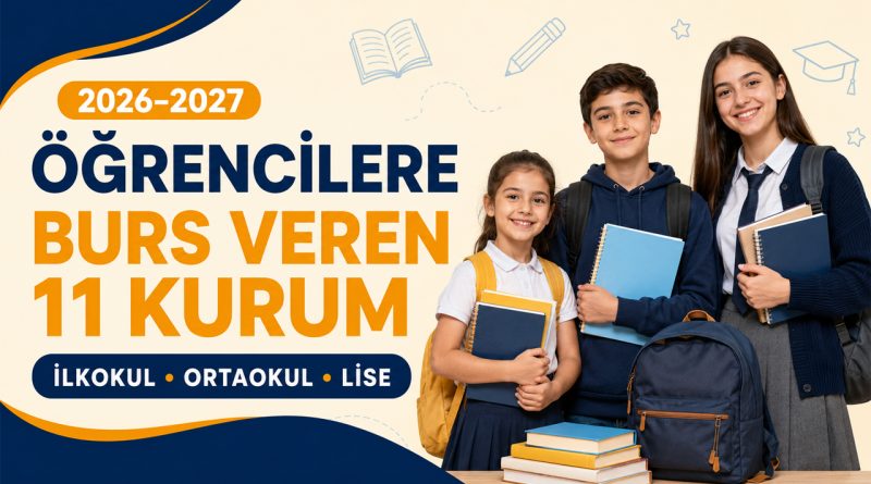 İlkokul, Ortaokul ve Lise Öğrencilerine Burs Veren 11 Kurum! 2026-2027 Başvuru Tarihleri