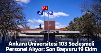 Ankara Üniversitesi 103 sözleşmeli personel alıyor: Son başvuru 19 Ekim