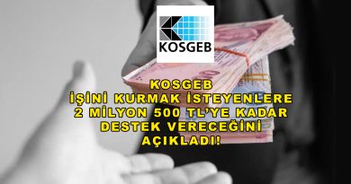 KOSGEB’den 2,5 Milyon TL’ye Kadar Destek: Başvurular Başladı