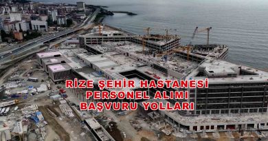 Rize Şehir Hastanesi Personel Alımı Başvuru Formu 2026-2027